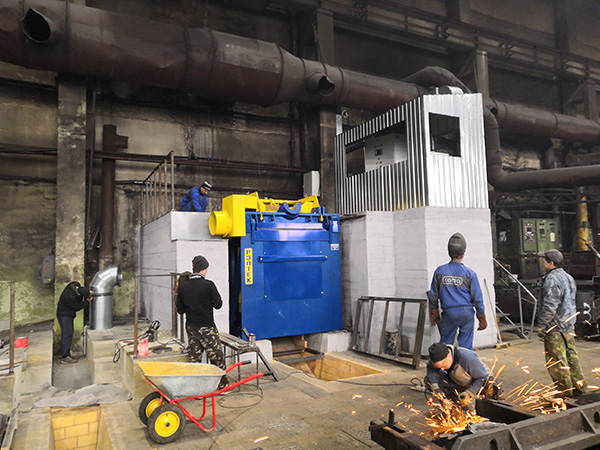 Монтаж нового плавильного узла на Сасовском литейном заводе